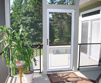 custom doorway from deck to patio