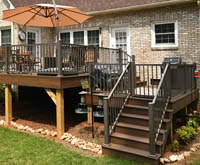 deck with custom stairs