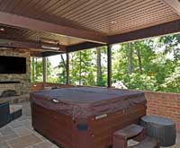 custom deck with hot tub Lewisville NC