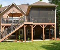 deck with screened porch in Advance NC